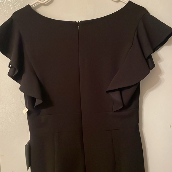 Eliza J NWT Size 8 Black Dress Ruffle Sleeves - Picture 7 of 8